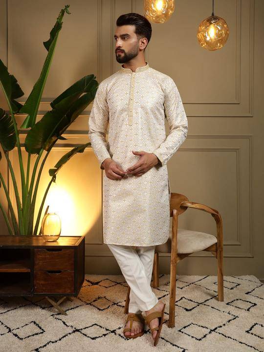 Van- 06 Mens Kurta Pyjama Jacquard Mumbai mens clothing market
